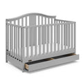 Graco Solano 4-in-1 Convertible Crib with Drawer, Pebble Gray