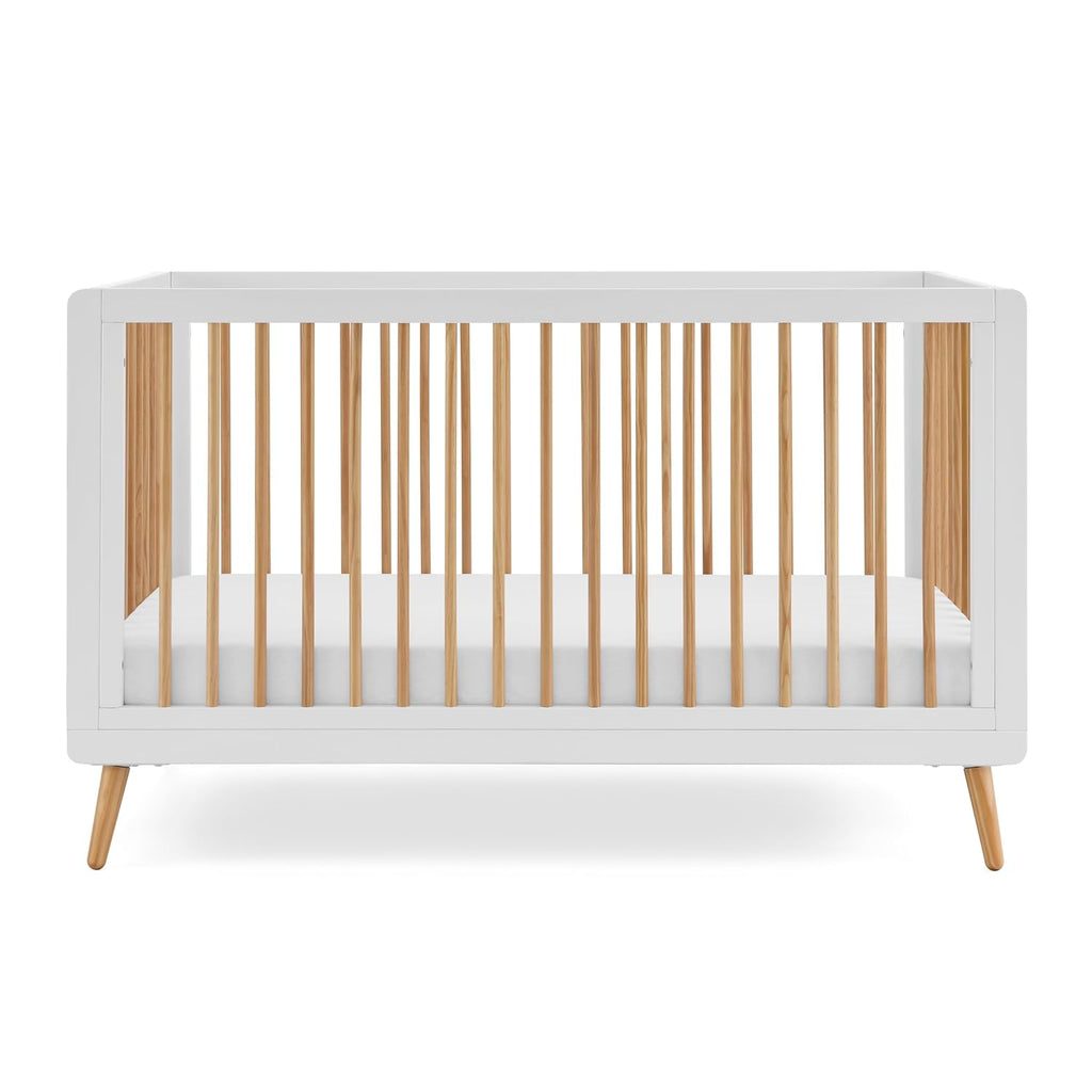 Tatum 3-in-1 Convertible Wooden Baby Crib - White and Natural