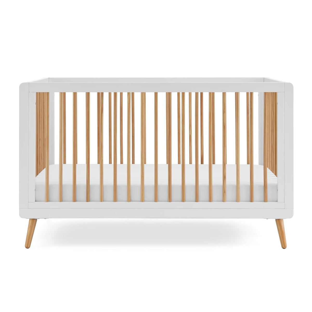 Tatum 3-in-1 Convertible Wooden Baby Crib - White and Natural