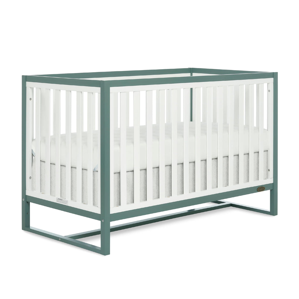 Dream On Me Arlo 5-in-1 Convertible Full-Size Baby Crib in Jungle Green, GreenGuard Gold & BSA, Converts to Toddler, Day & Full-Size Bed, 3 Mattress Heights, Non-Toxic Finish, Sustainable Pinewood