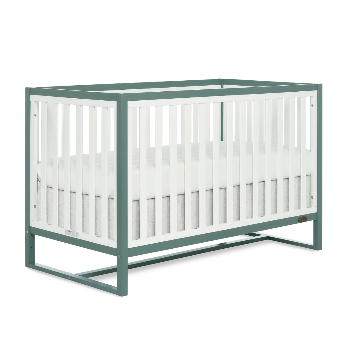 Dream On Me Arlo 5-in-1 Convertible Full-Size Baby Crib in Jungle Green, GreenGuard Gold & BSA, Converts to Toddler, Day & Full-Size Bed, 3 Mattress Heights, Non-Toxic Finish, Sustainable Pinewood