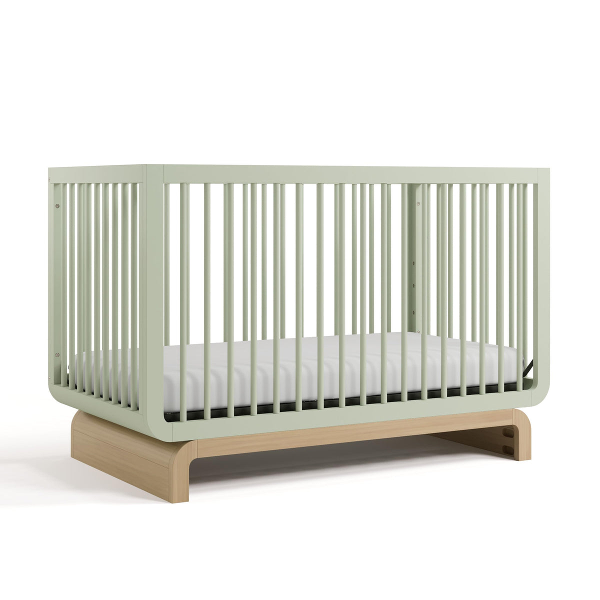 Storkcraft Santorini 5-in-1 Convertible Crib with Guardrail, Driftwood