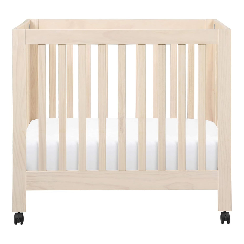 babyletto Origami Mini Portable Crib, GREENGUARD Certified Washed Natural
