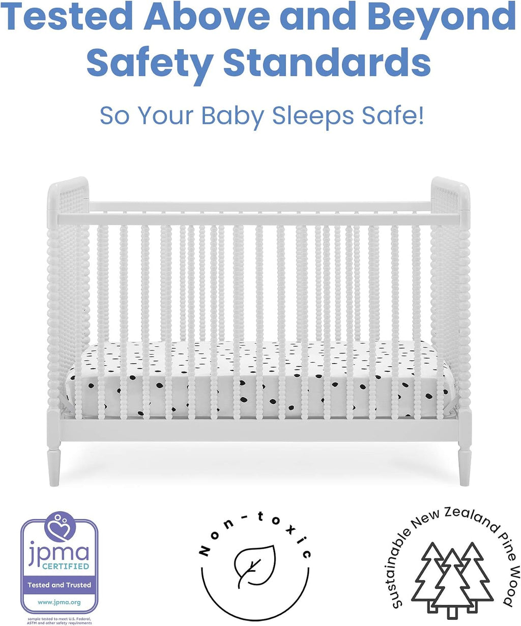 Delta Children Saint 4-in-1 Convertible Crib - Greenguard Gold Certified, Bianca White