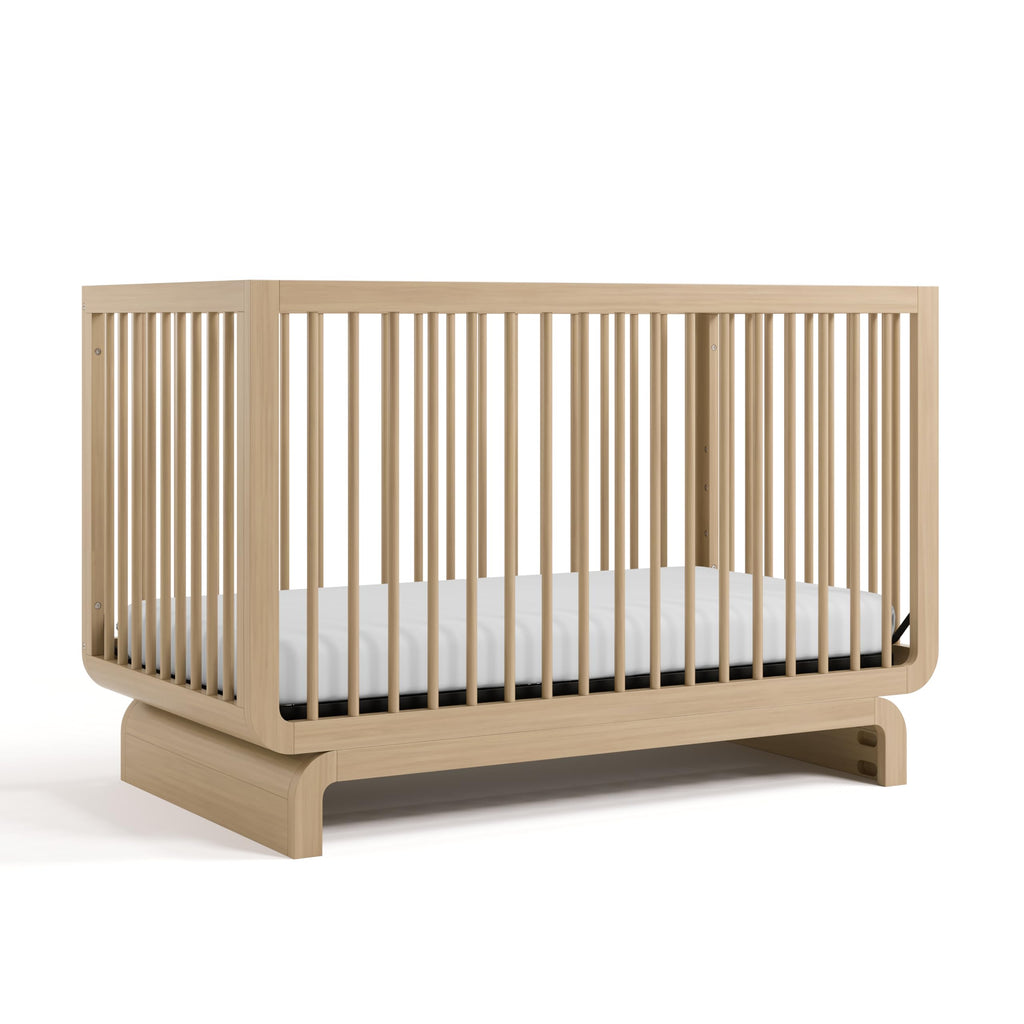 Storkcraft Santorini 5-in-1 Convertible Crib with Guardrail, Driftwood