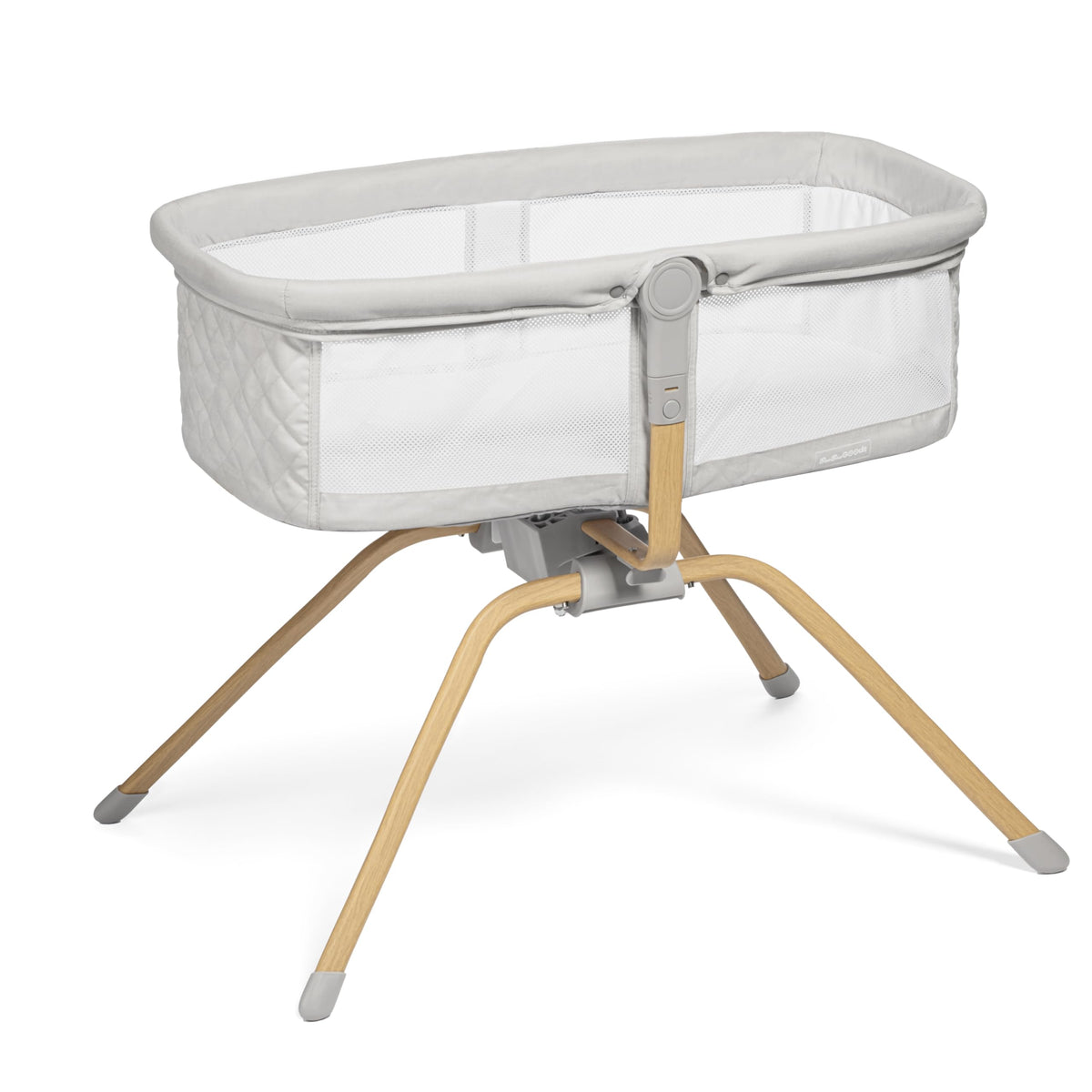 BaeBae Goods Baby Bassinet with Rocking/Gliding, Portable Bedside Sleeper for Baby with Foam Mattress, Baby Bedside Crib for Newborns and Infants with Carrybag (Dark Grey)