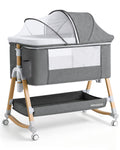 HARPPA Cuddly Bassinet Bedside Sleeper, 3 in 1 Baby Bassinet with Mattress