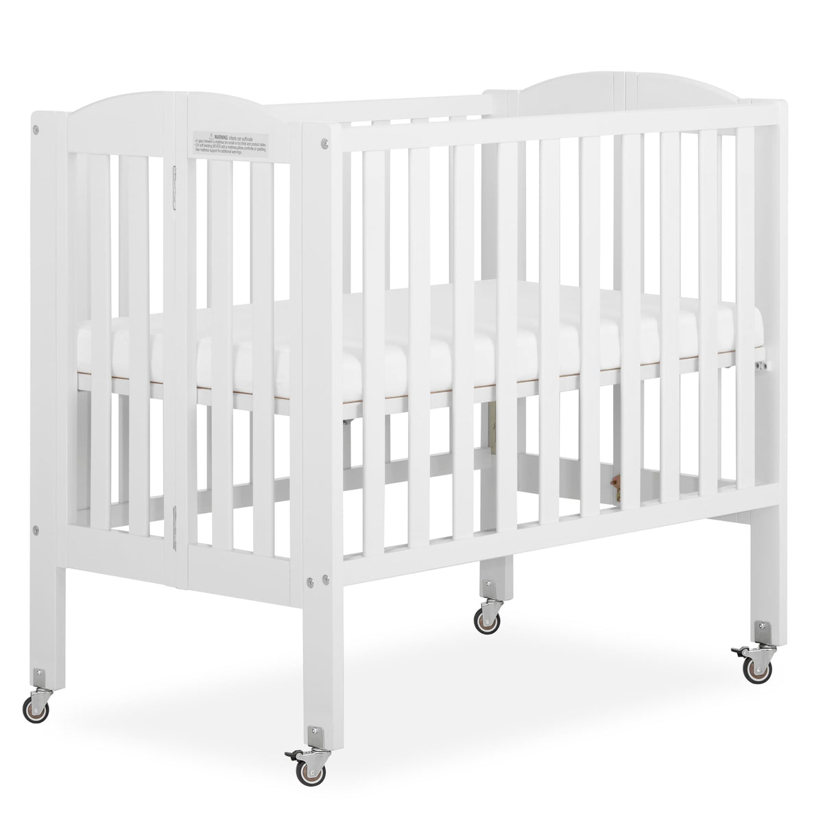 Dream On Me 2-in-1 Portable Mini Crib, Non-Full Size Baby Crib for Small Spaces, 2 Mattress Heights, Compact Travel Design, Includes Mattress, GREENGUARD Gold & BSA Certified, Natural