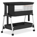 Dream On Me Calypso Bedside Bassinet, Foldable Portable Crib - Gray
