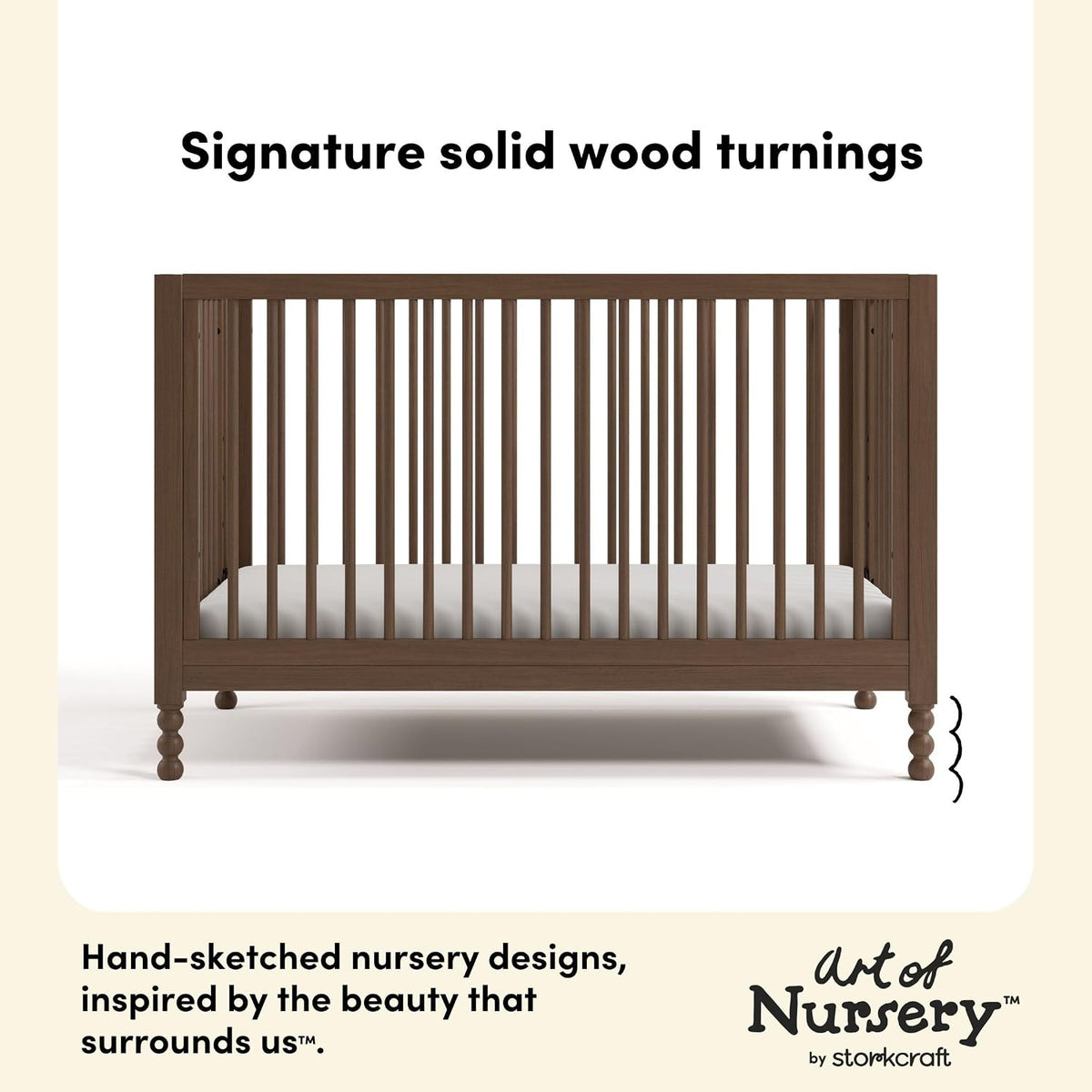 Storkcraft Rio 5-in-1 Convertible Crib and Toddler Guardrail, Hazelnut