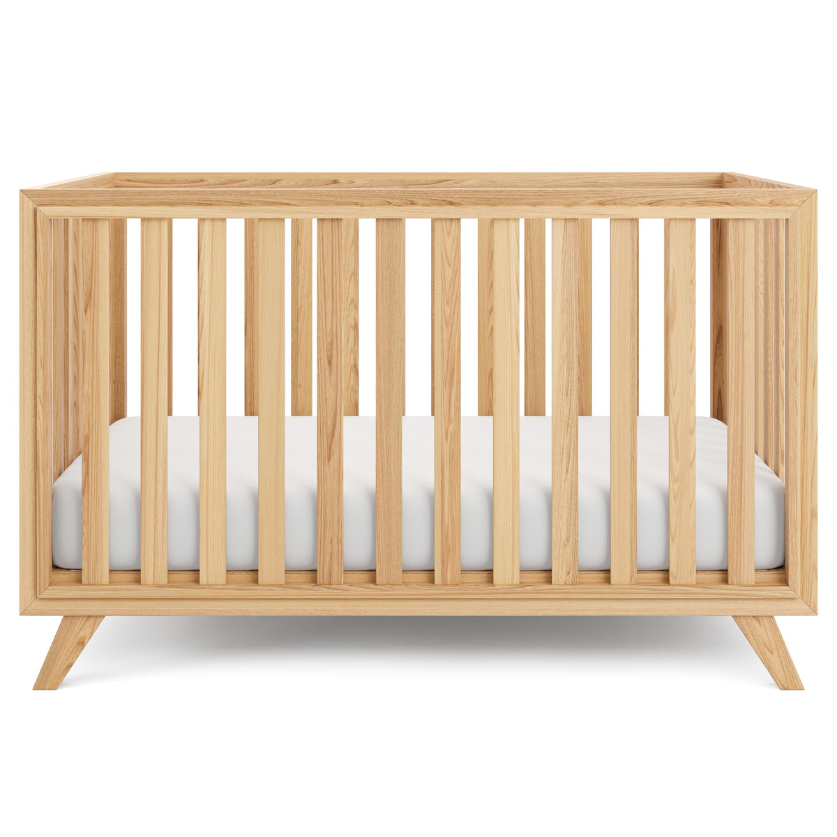 Comfy Cubs Baby Crib for 0 to 3 Years - Adjustable Mattress Height, Natural Wooden Crib for Baby, Elegant Nursery Furniture - 80 lbs Capacity Nursery Bed - Natural Wood