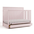 Graco Sasha 5-in-1 Convertible Crib with Drawer (Hazelnut) – GREENGUARD Gold Certified Wood Crib, Converts to Toddler Bed, Daybed, Full-Size Bed, Stylish Classic Design