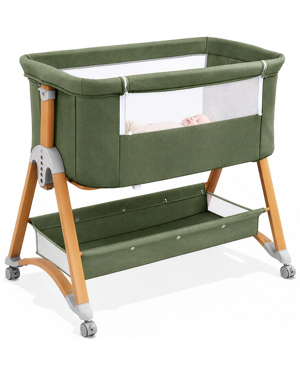 Ktaxon 5 in 1 Baby Bassinet Bedside Sleeper, Rocking Bedside Bassinet
