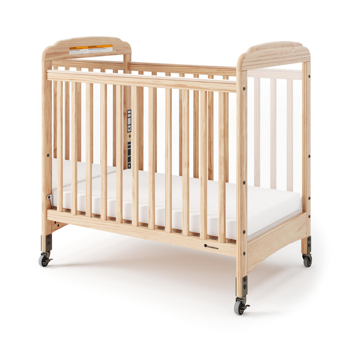 Foundations Serenity SafeReach Mirrorview Crib with Access Gate, Natural