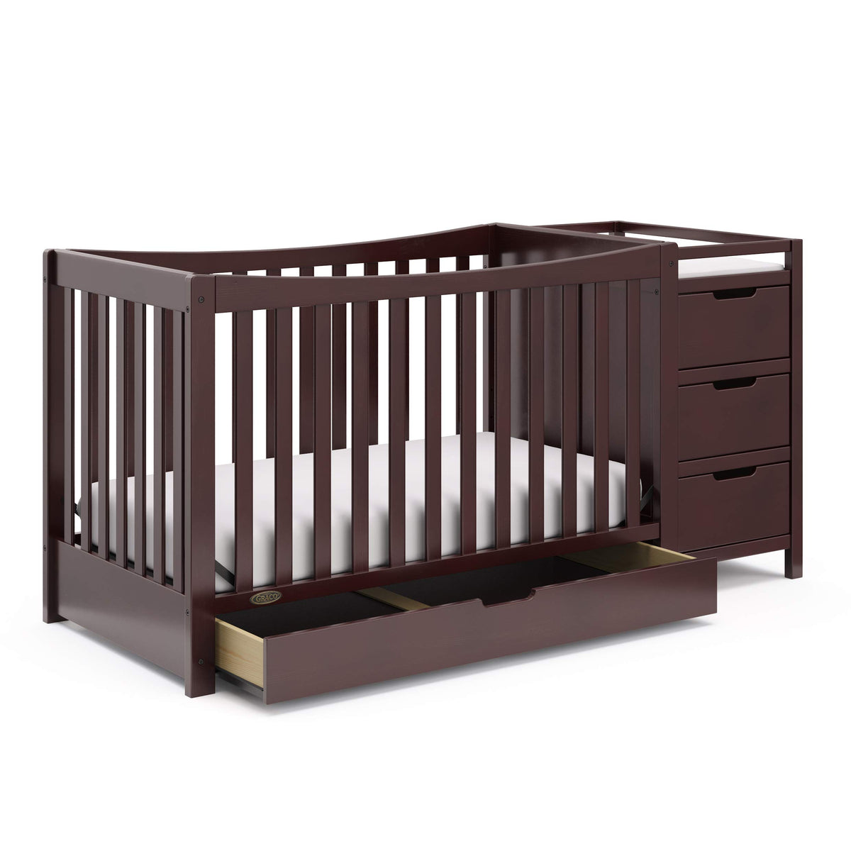 Graco Remi 4-in-1 Convertible Crib & Changer, White