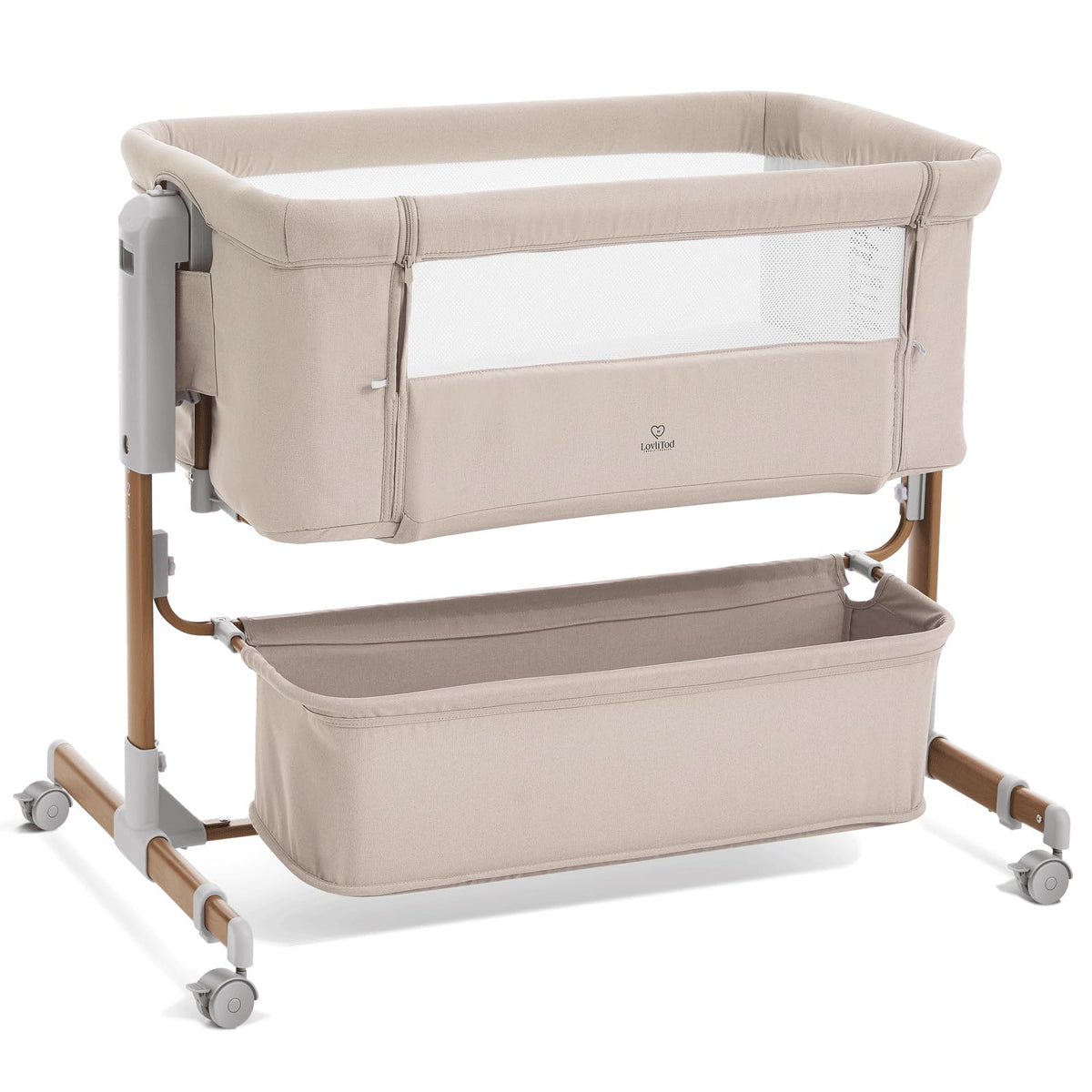 3-in-1 Baby Bassinet, Bedside Sleeper & Rocking Bassinet for Newborn