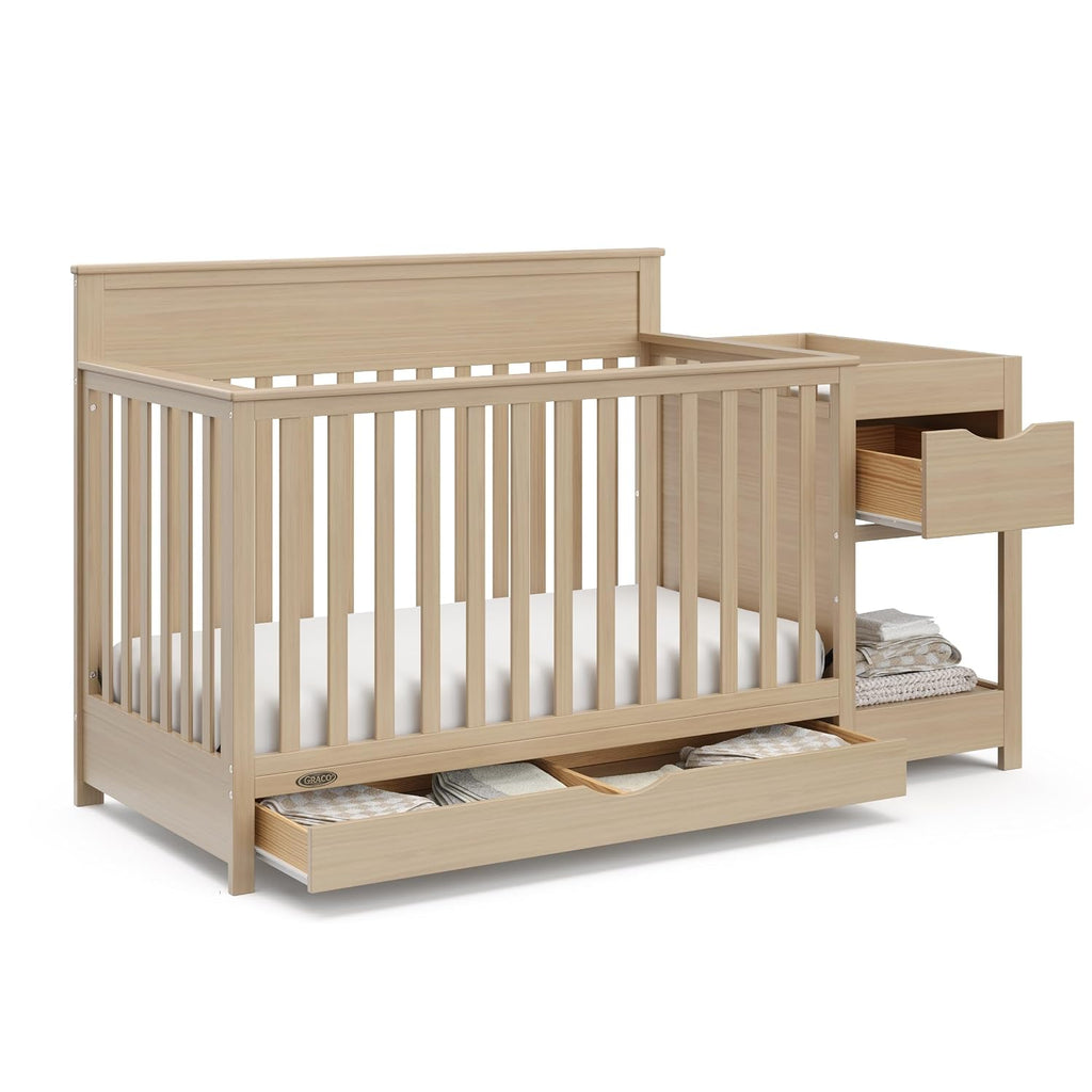Graco Shiloh 5-in-1 Convertible Crib & Changer with Drawer, Driftwood