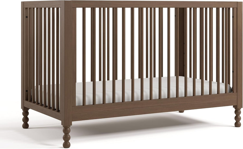 Storkcraft Rio 5-in-1 Convertible Crib and Toddler Guardrail, Hazelnut