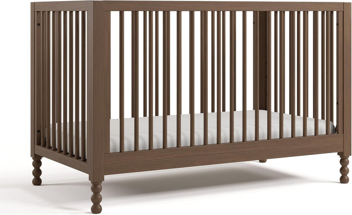 Storkcraft Rio 5-in-1 Convertible Crib and Toddler Guardrail, Hazelnut