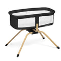 BaeBae Goods Baby Bassinet with Rocking/Gliding, Portable Bedside Sleeper for Baby with Foam Mattress, Baby Bedside Crib for Newborns and Infants with Carrybag (Dark Grey)