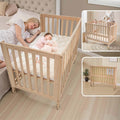 Flwrgirl Foldable Baby Bassinets Bedside Sleeper,4-in-1 Baby Crib