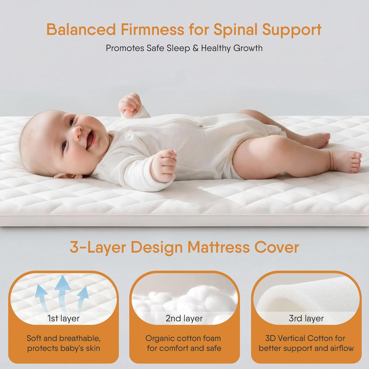 3-in-1 Baby Bassinet, Rocking Bassinet & Bedside Sleeper for Newborn Baby