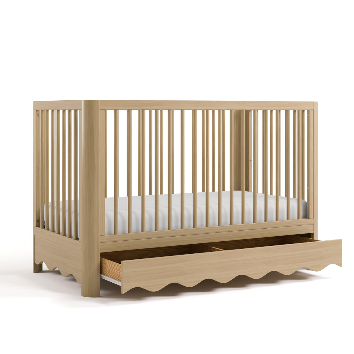 Storkcraft Casablanca 5-in-1 Convertible Crib with Drawer, Hazelnut