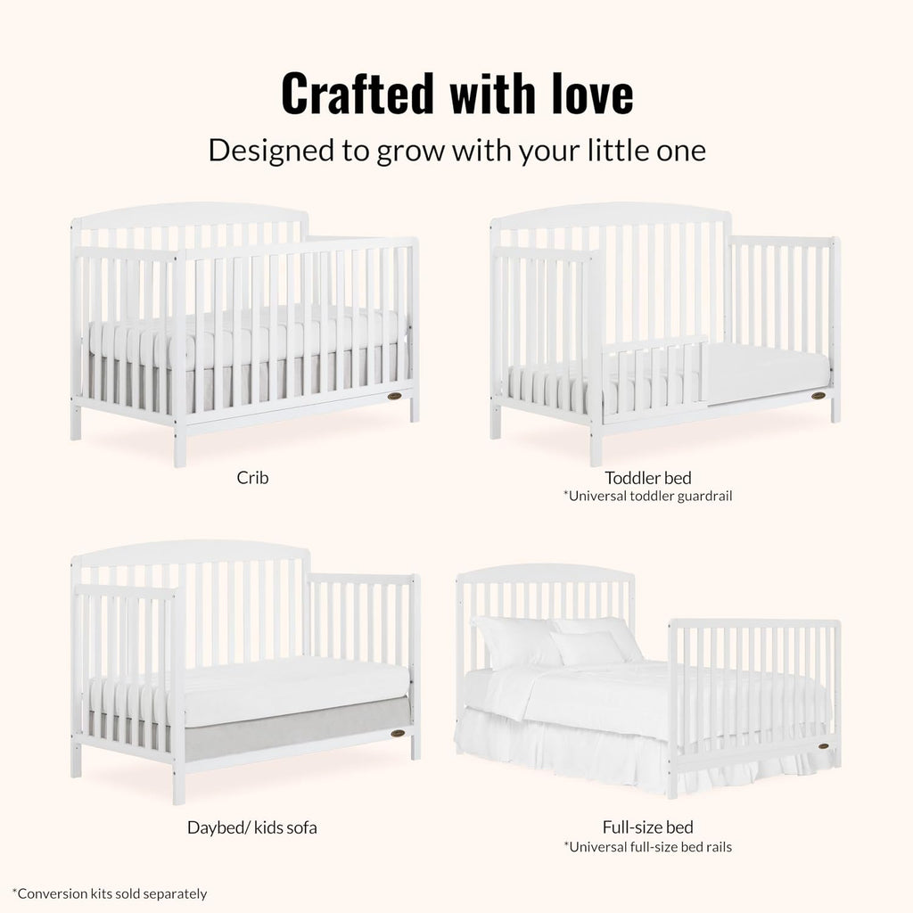 Dream On Me Odelle 5-in-1 Convertible Full Size Baby Crib, GREENGUARD Gold