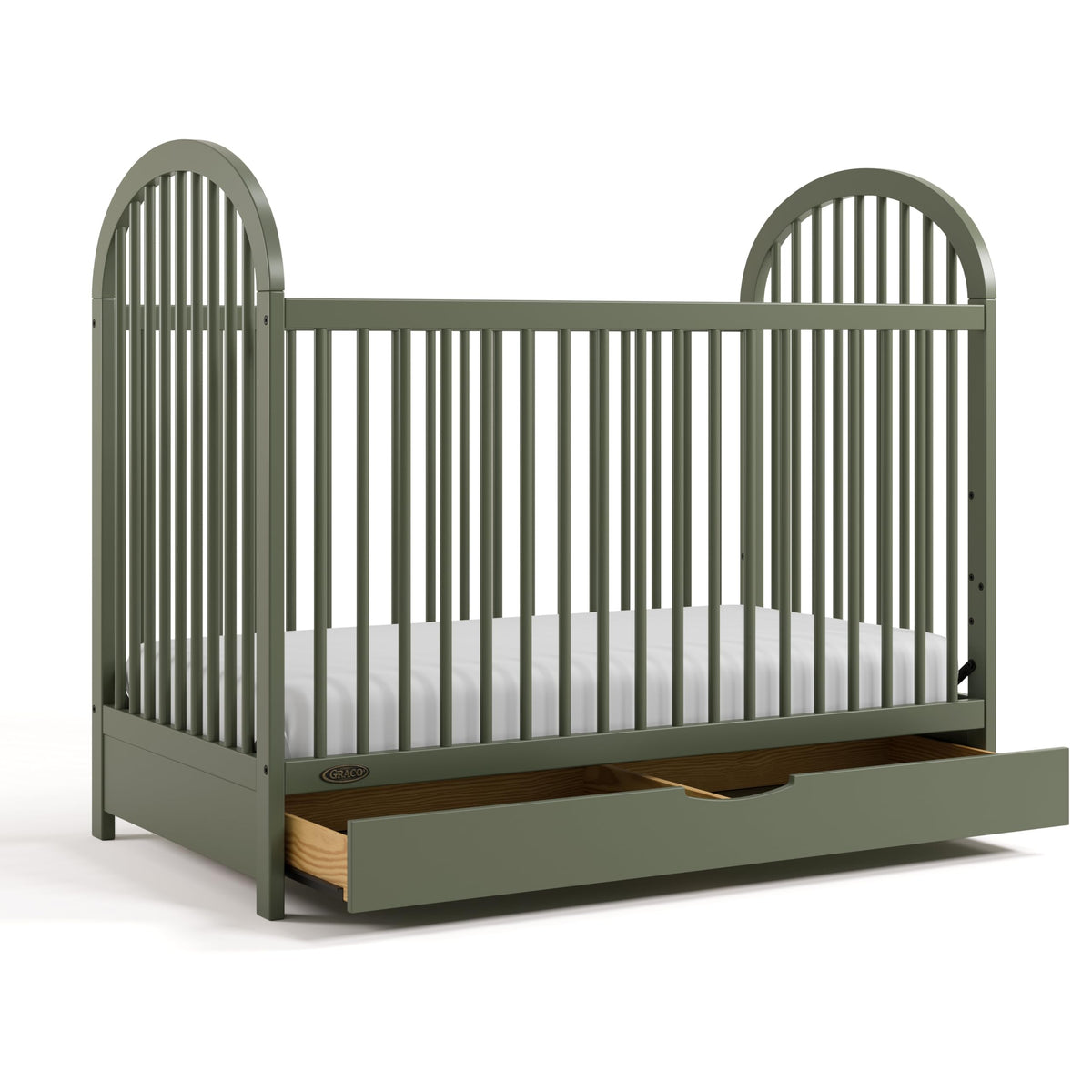 Graco Olivia 3-in-1 Convertible Crib with Drawer, Driftwood