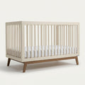 dadada Baby Soho 3-in-1 Convertible Wood Crib Bed, Made in Italy, Walnut