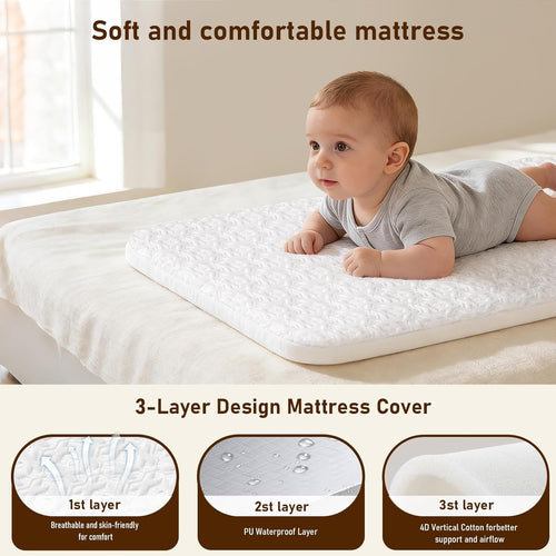 3 in 1 Baby Bassinet Bedside Sleeper,Bedside/Rocking Bassinet for Baby