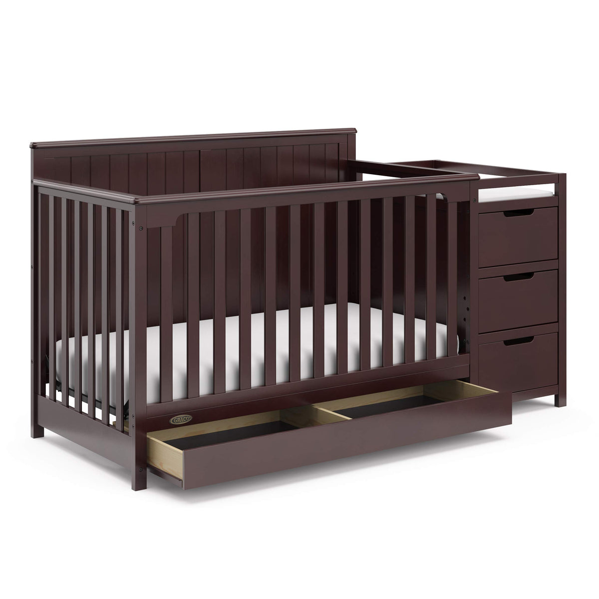 Graco Hadley 5-in-1 Convertible Crib with Drawer, Black