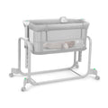 Ingenuity Dream & Grow Bedside Baby Bassinet with AirLoom Mattress, for Ages 0-12 Months, Adjustable Height - Handstitch (Grey)