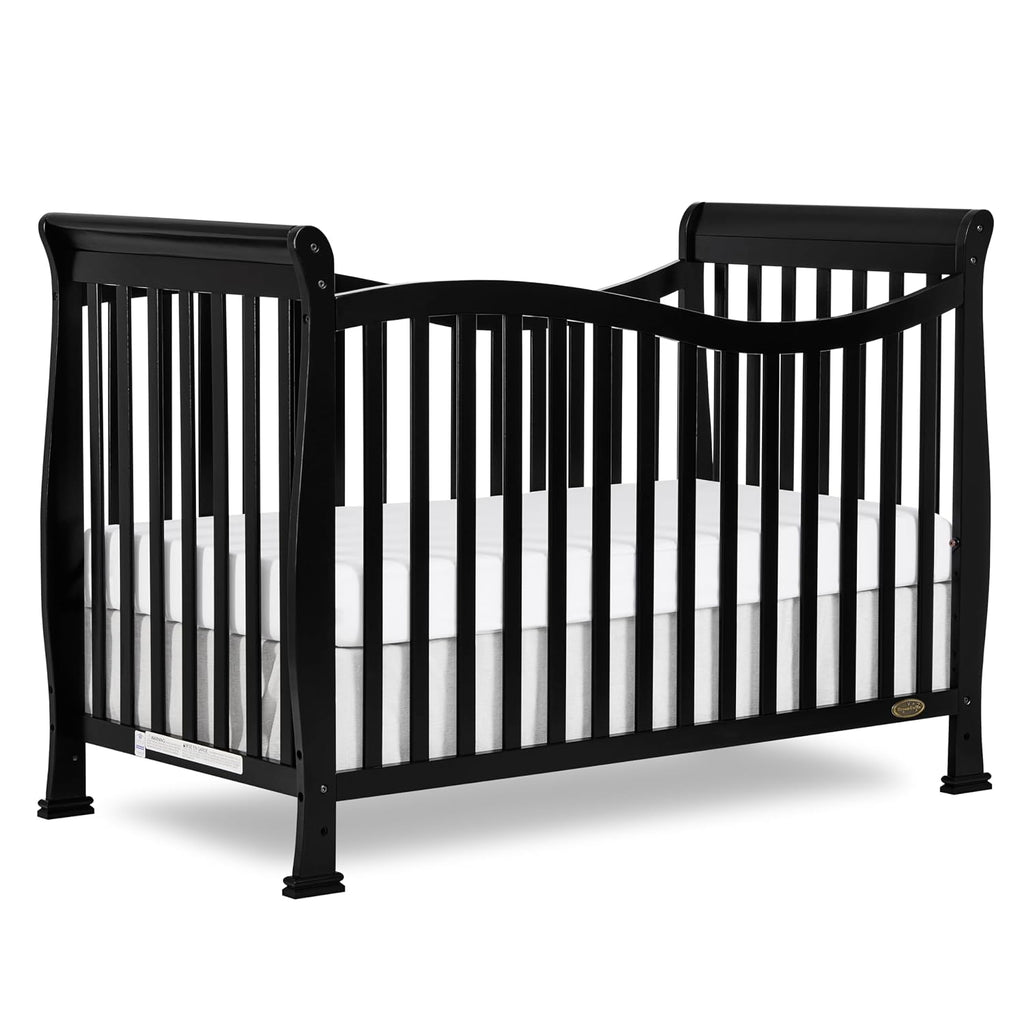 Dream On Me Violet 7-in-1 Crib to Full Size Bed, GREENGUARD Gold, Black