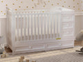 Athena Daphne Convertible Crib and Changer, White