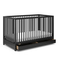 Graco Teddi 5-in-1 Convertible Crib with Drawer, Black
