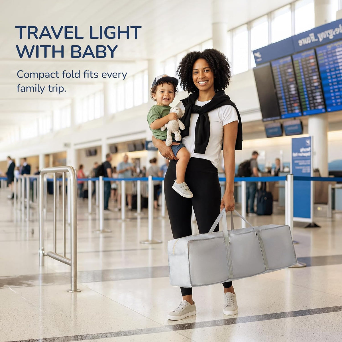 Travel Crib Portable Pack and Play with Bassinet