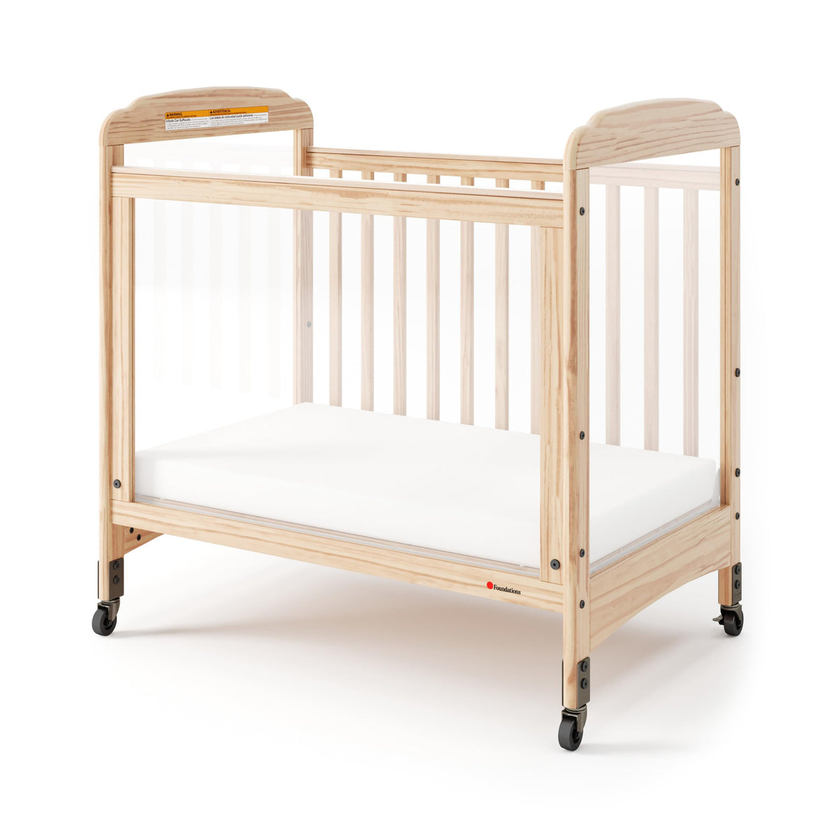 Foundations Serenity SafeReach Mirrorview Crib with Access Gate, Natural