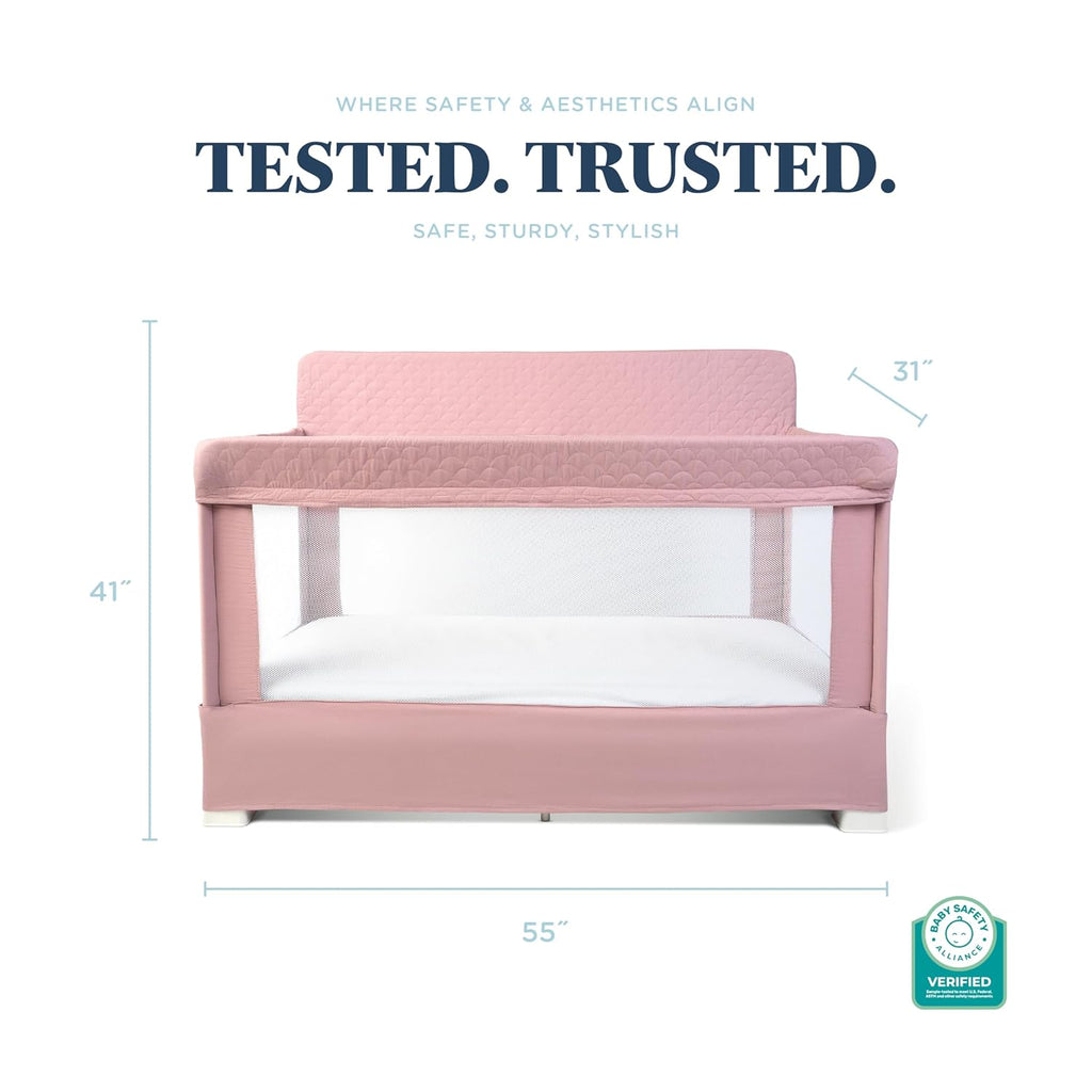 Baby Delight Lunaire Organic Full Size Crib, Organic Rose