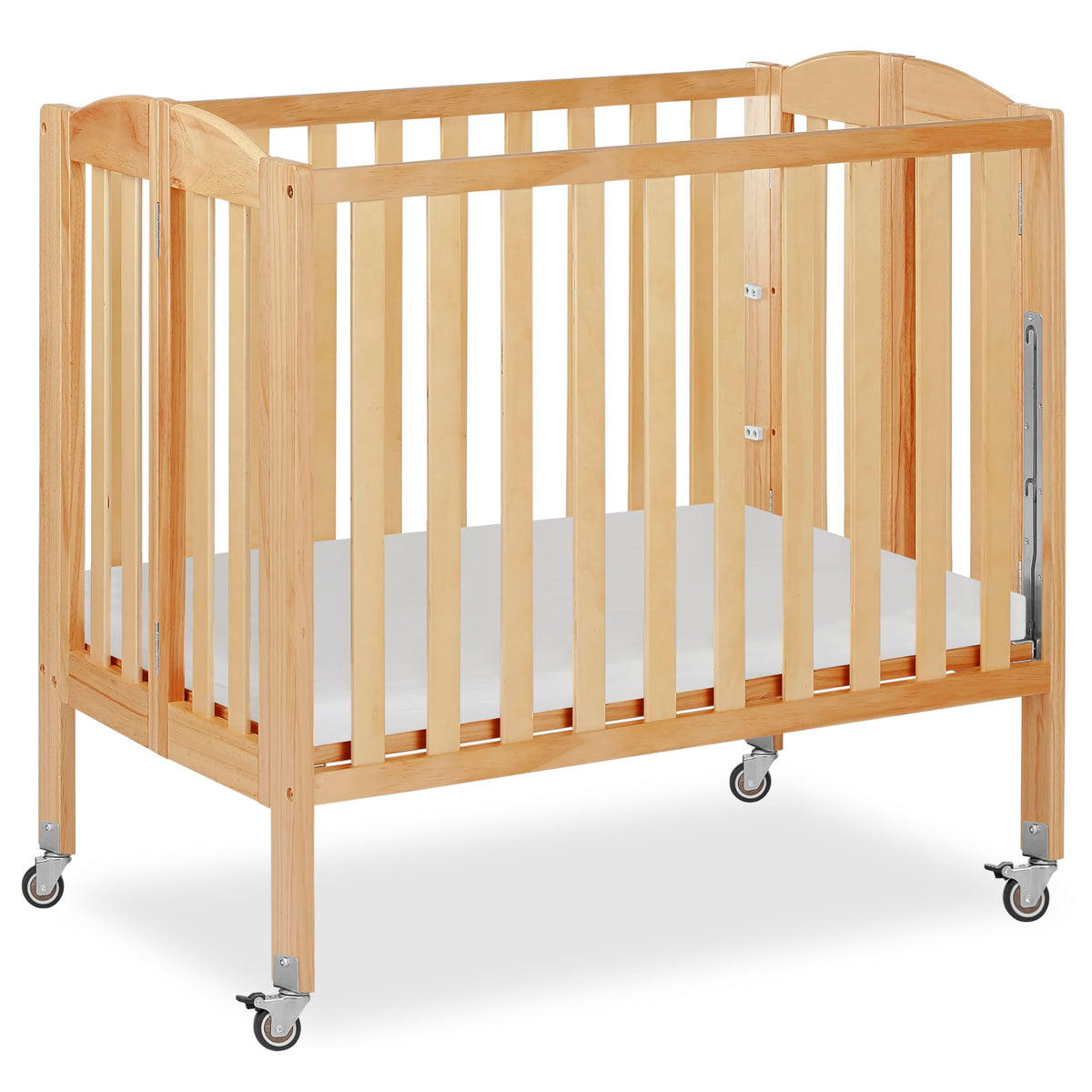 Dream On Me Mini Folding 3-in-1 Portable Baby Crib, Sturdy Locking Wheels