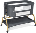 ANGELBLISS 3-in-1 Baby Bassinet, Rocking Bedside Bassinet, 6 Heights, Khaki
