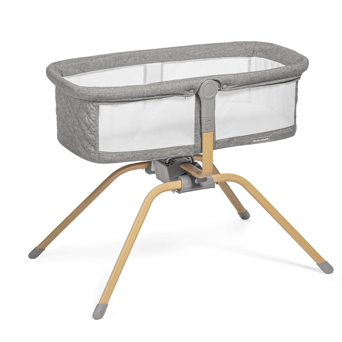 BaeBae Goods Baby Bassinet with Rocking/Gliding, Portable Bedside Sleeper for Baby with Foam Mattress, Baby Bedside Crib for Newborns and Infants with Carrybag (Dark Grey)
