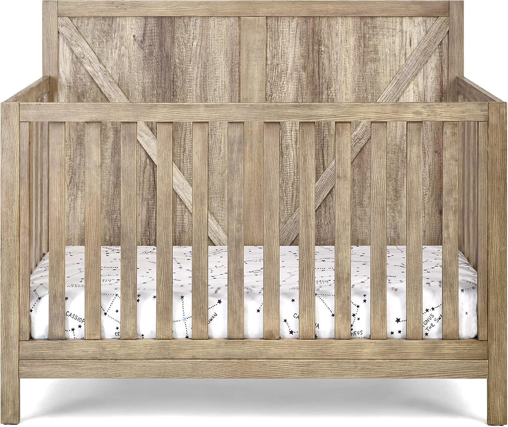 Suite Bebe Barnside 4-in-1 Convertible Baby Crib in Vintage Chestnut