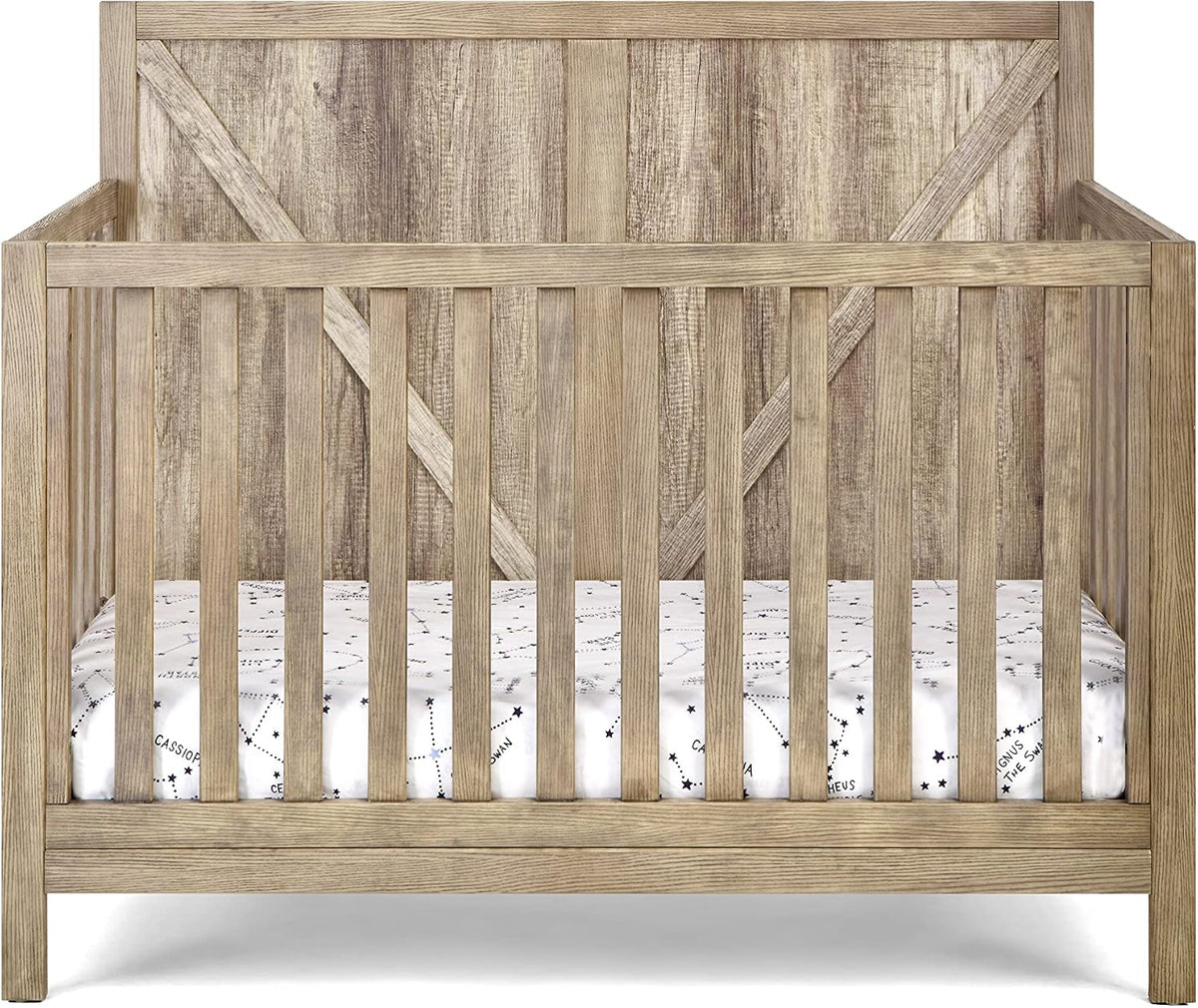Suite Bebe Barnside 4-in-1 Convertible Baby Crib in Vintage Chestnut