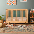 dadada Baby Bliss 4-in-1 Convertible Wood Crib Bed, Made in Italy, Walnut