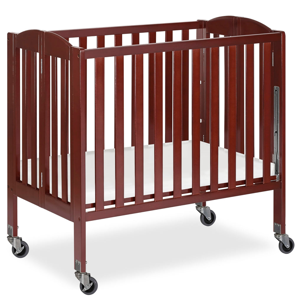 Dream On Me 3-in-1 Portable Mini Baby Crib in Natural, GreenGuard Gold & JPMA, Birchwood, Quick Fold Patent, Playpen or Changer, Storage or Travel, Heavy Duty Steel Castors, 3 Heights, 1″ Mattress Pad