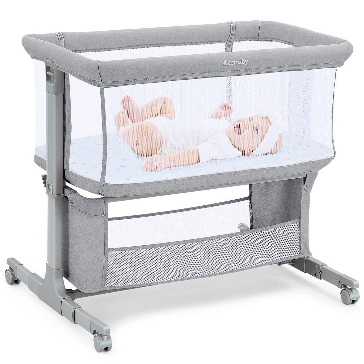 Ezebaby Bedside Bassinet for Baby, Portable Baby Bassinet Bedside Sleeper
