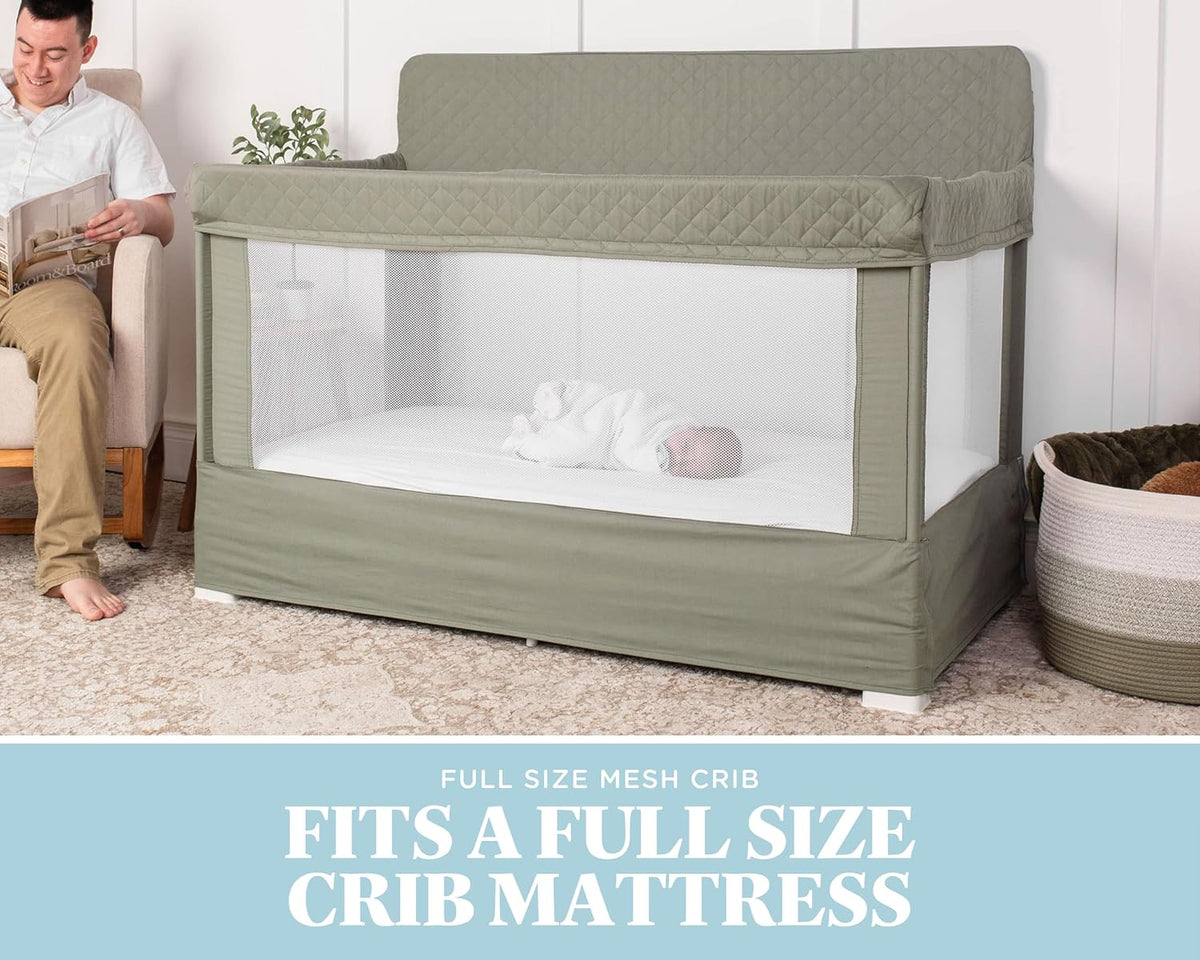 Baby Delight Lunaire Organic Full Size Crib, Organic Sage