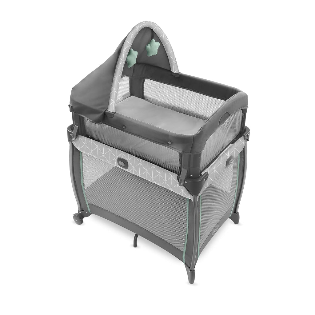 Graco® My View 4 in 1 Bassinet | Infant to Toddler Bassinet with 4 Stages Derby 23.19x33.5x32.25 Inch (Pack of 1)
