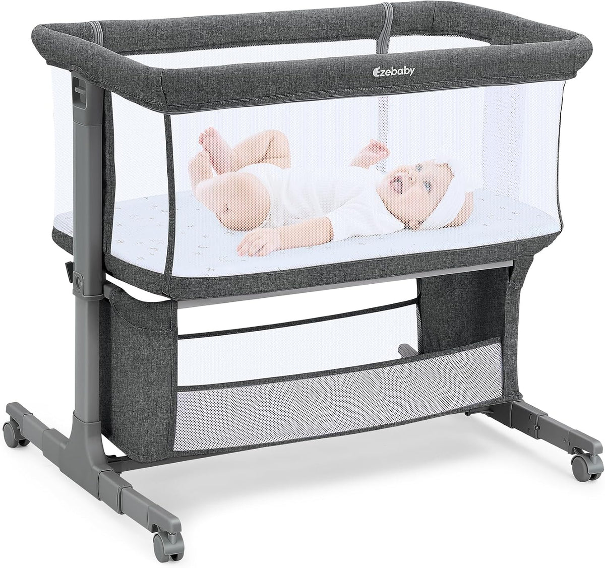 Ezebaby Bedside Bassinet for Baby, Portable Baby Bassinet Bedside Sleeper